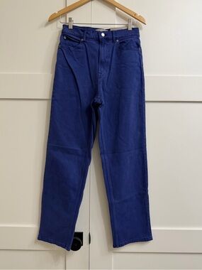 Everlane The Way High Jean in Archroma Deep Lapis, Size 28 Tall